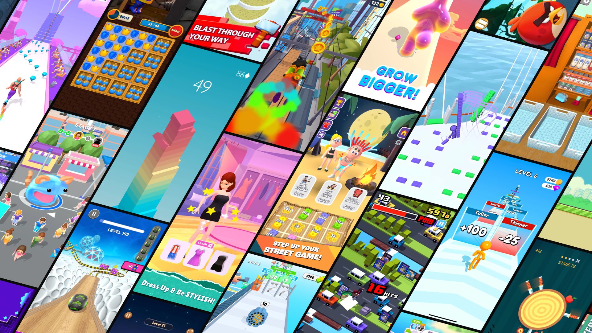 Popular hyper-casual games