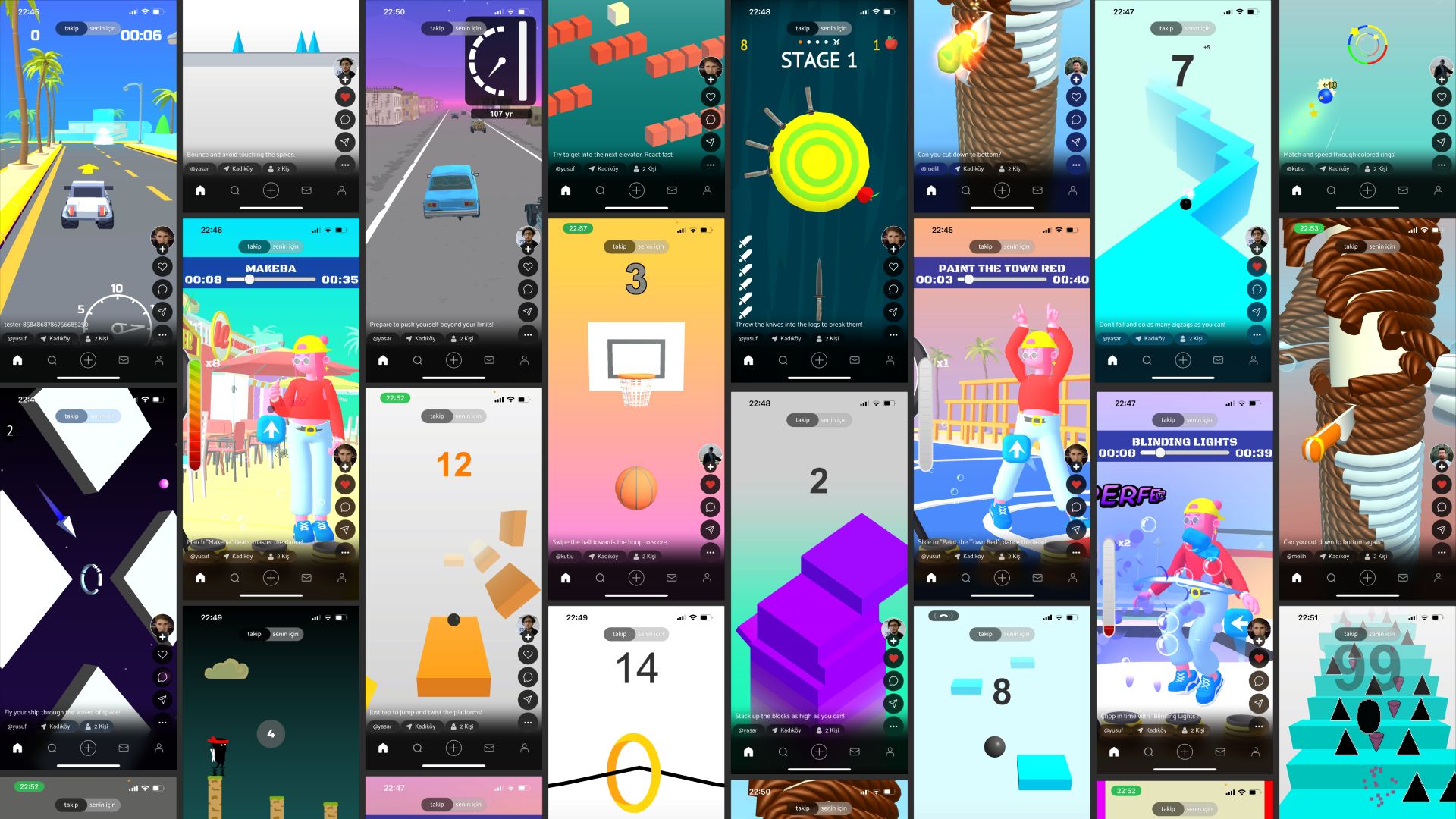 Popular hyper-casual games
